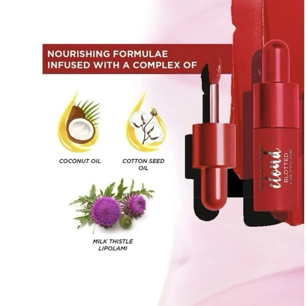 Revlon Kiss Cloud Blotted Lip Color, # 002 Cherries On A Cloud, Cherry Red